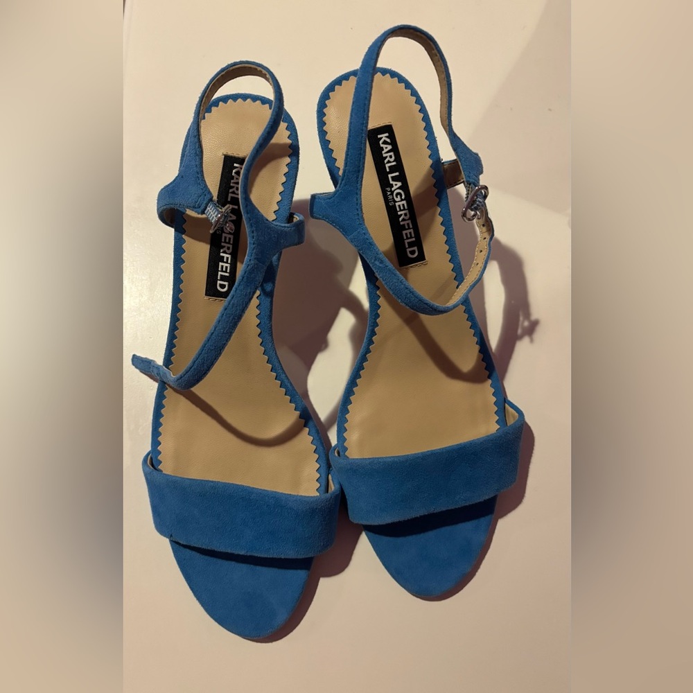 Karl Lagerfeld Blue Strappy Sandals